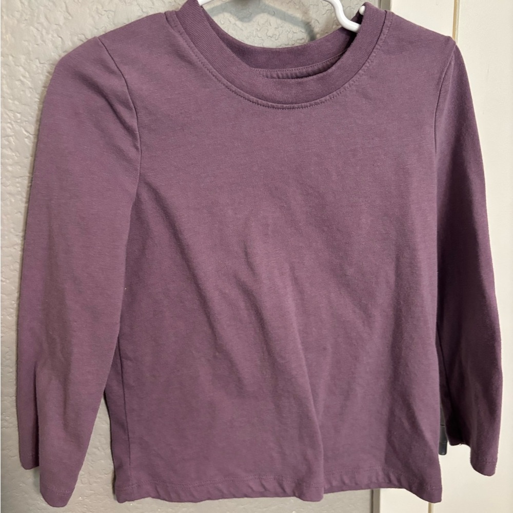Cat & Jack Girls' Mauve Crewneck Long Sleeve Tee